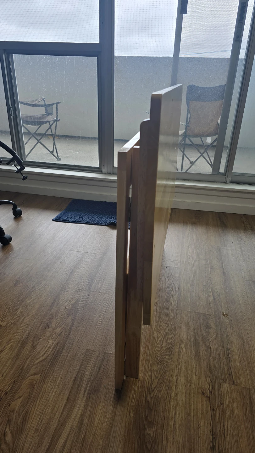 Wooden Folding Table with Shelf - photo 4