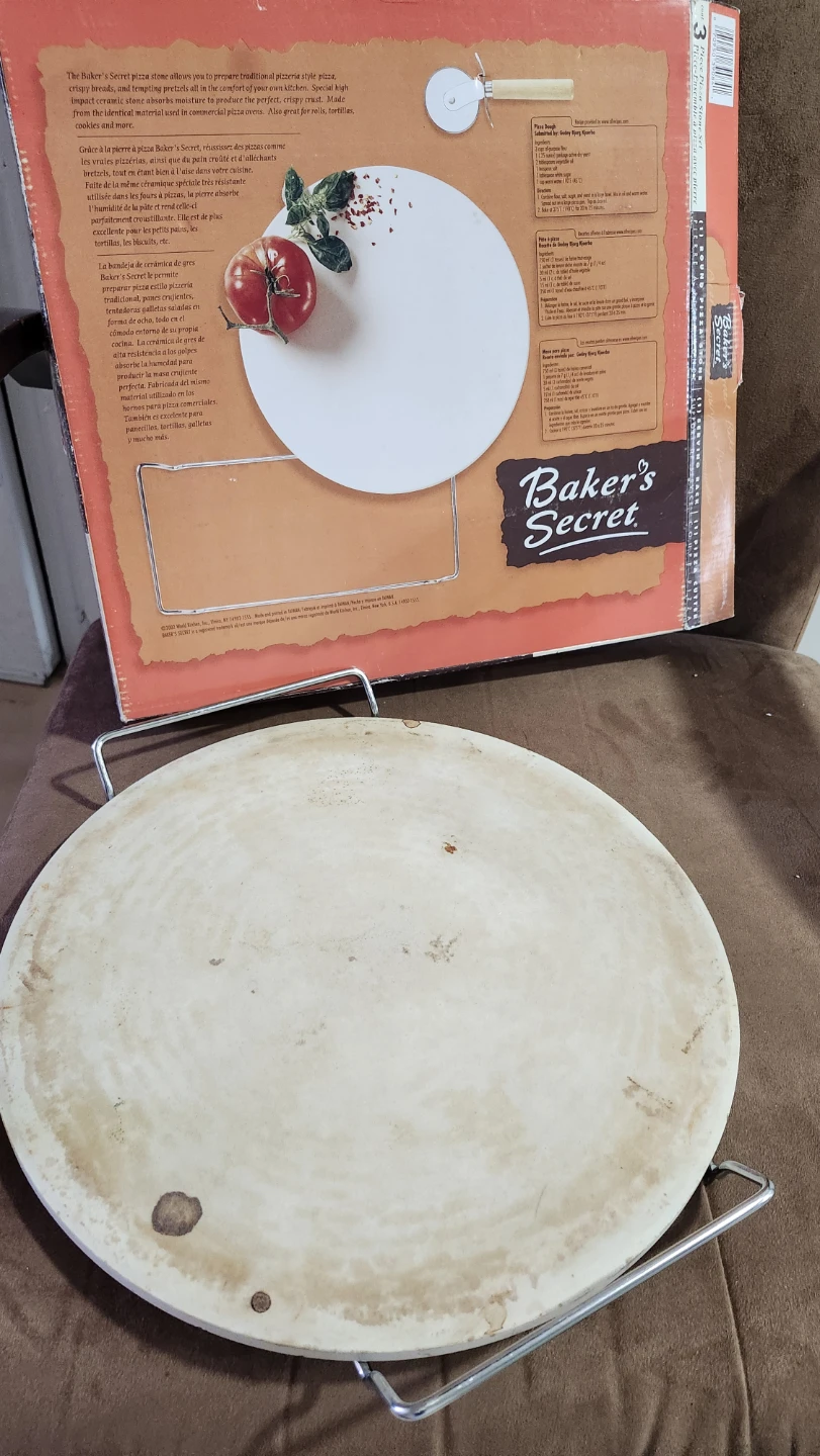 Baker's Secret Pizza Stone Set with Rack and Cutter - photo 2