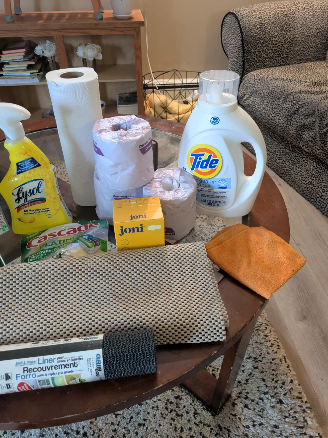 Assorted Household Cleaning Supplies and Liners