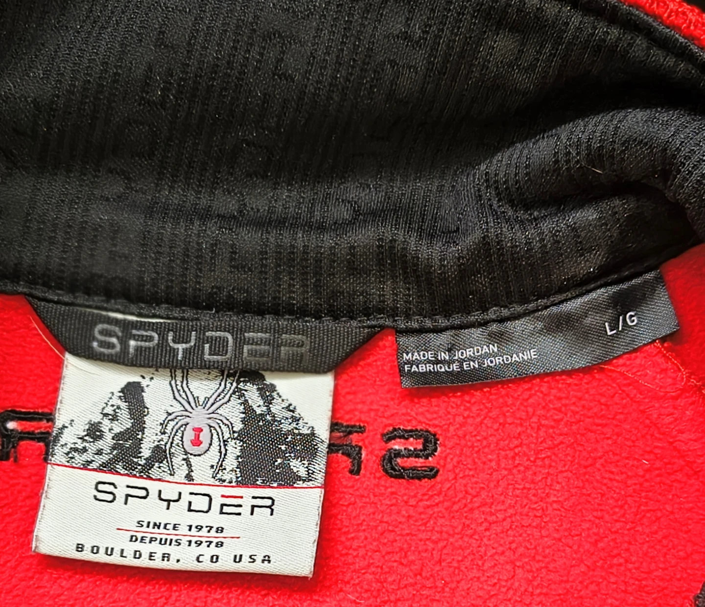 Spyder Fleece sweater L/G Red/Black - photo 2