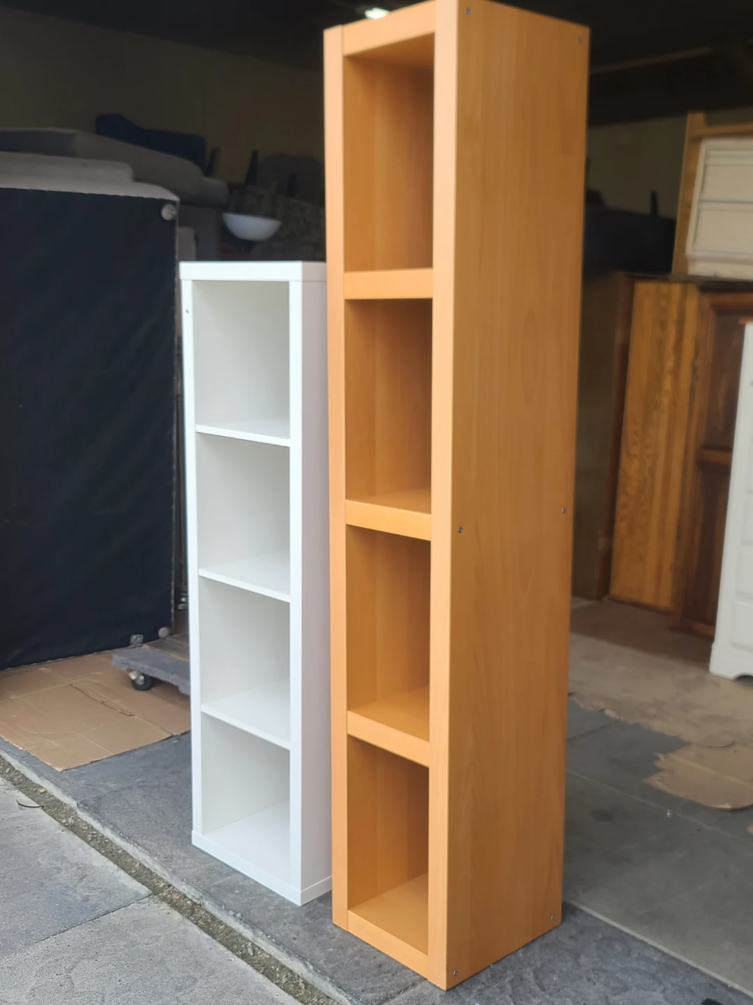 IKEA Maple Finish 6Ft & White Cubicle Display Shelf - photo 2
