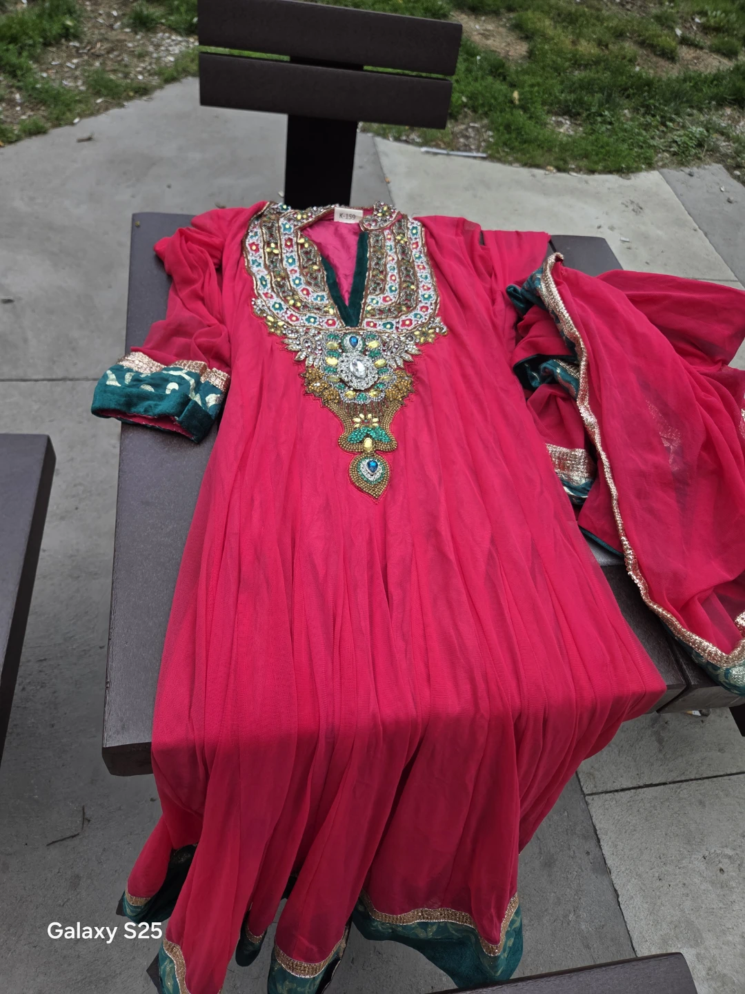 Embellished Pink Kurti with Dupatta