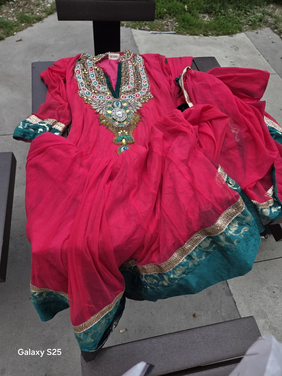 Embellished Pink Kurti with Dupatta - photo 3