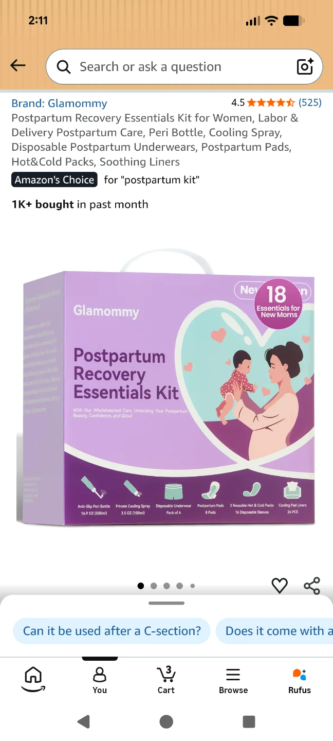 Glamommy Postpartum Recovery Essentials Kit