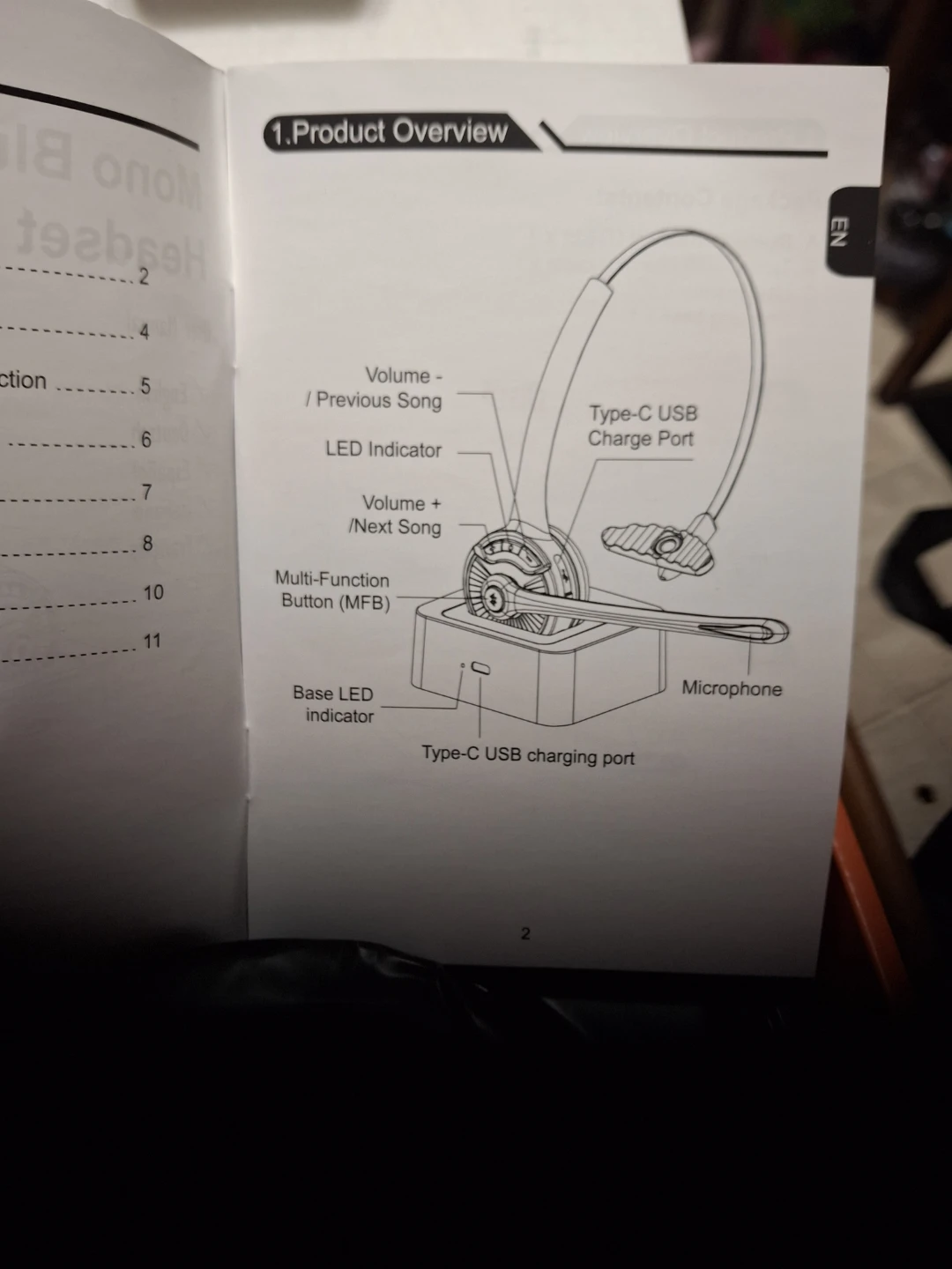 New Caymuller Bluetooth Headset with Microphone,V5.1 - photo 2