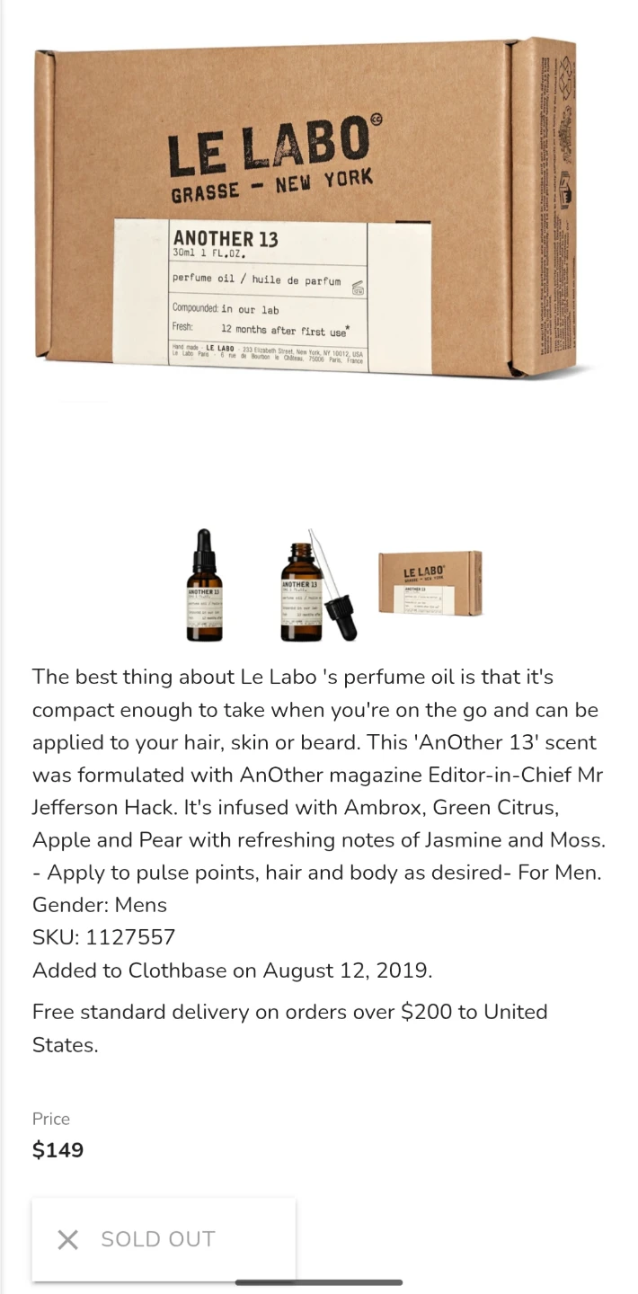 Le Labo Another 13 Perfume Oil - photo 2