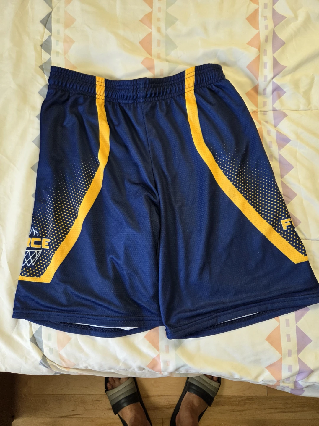 Blue and Yellow Basketball Shorts
