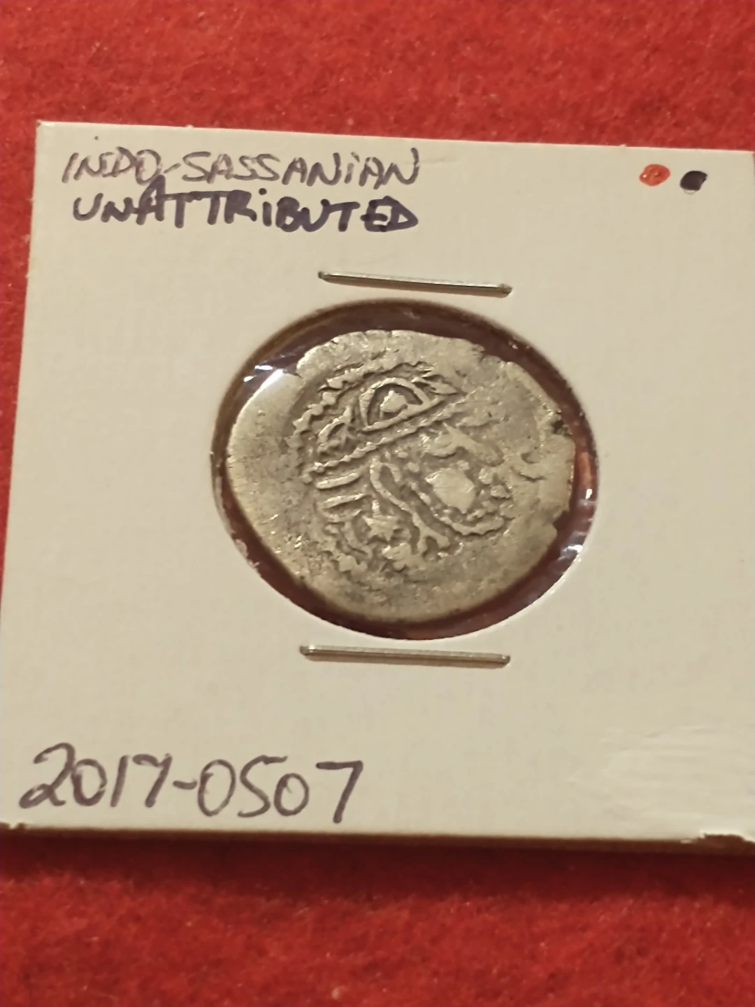 Beautiful 6th-12th century Indo-Sassanian silver drachm - photo 3