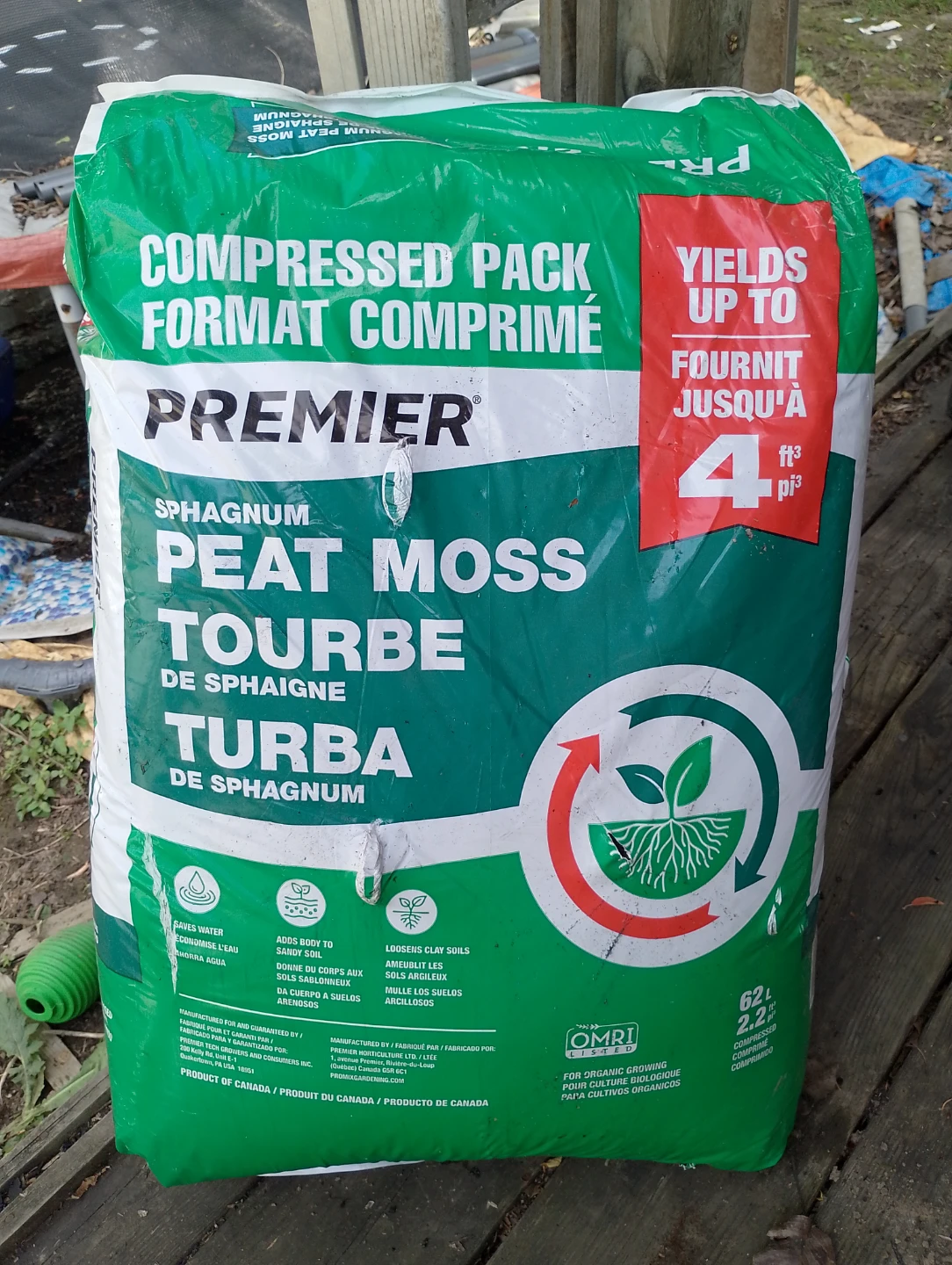 2 Premier Sphagnum Peat Moss - 4 cu ft