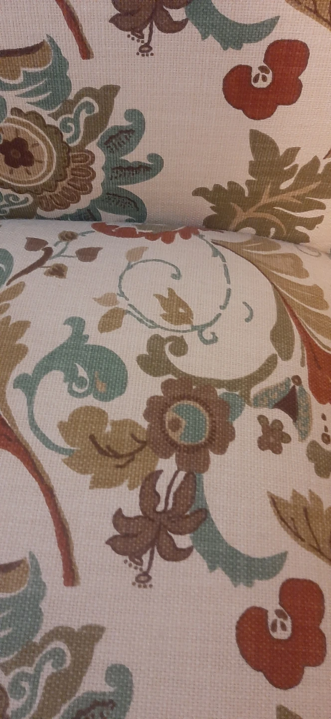 Accent Armless Chair with Floral Pattern - photo 2