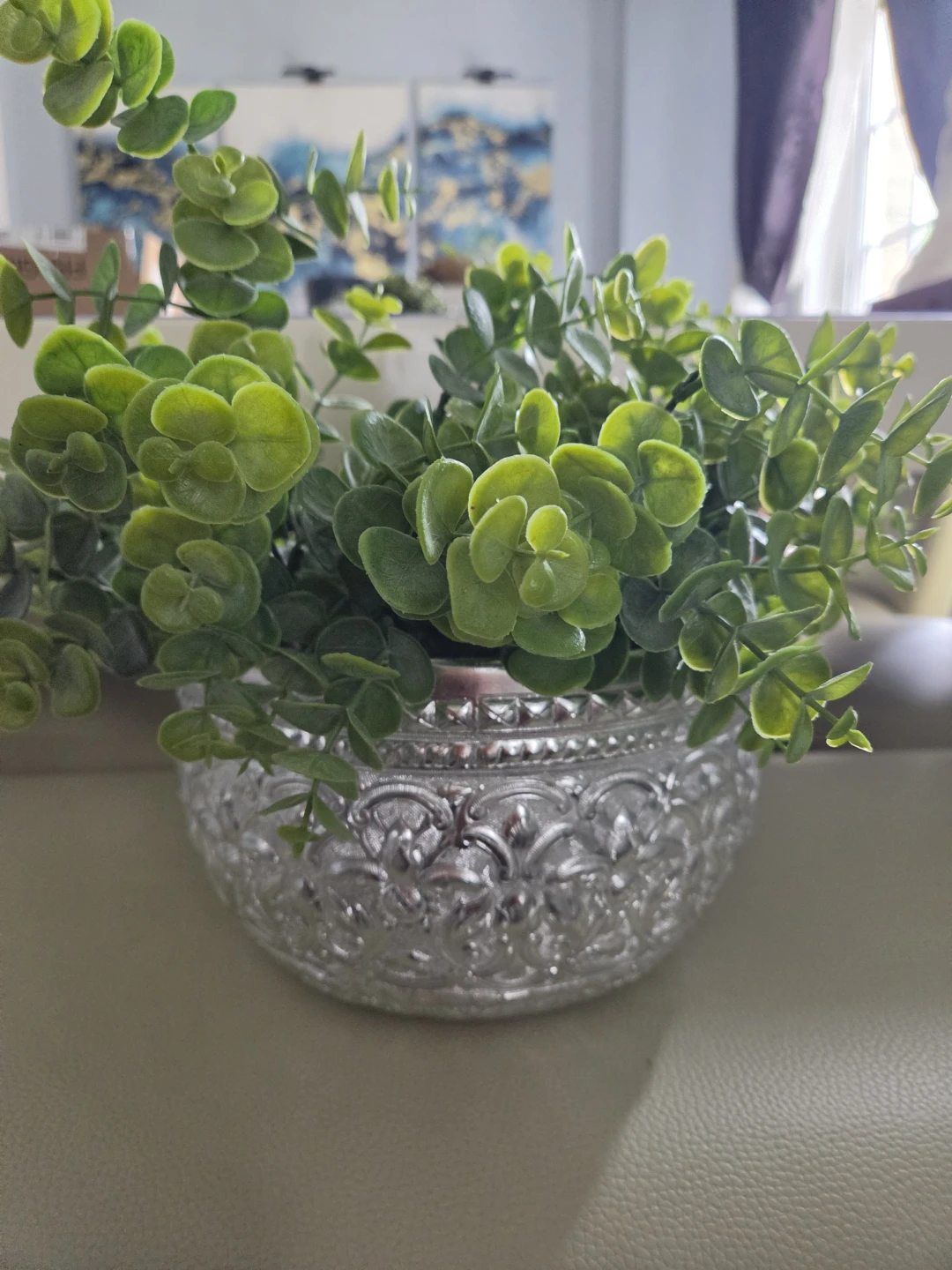 Ornate Silver Tone Metal Bowl - photo 2