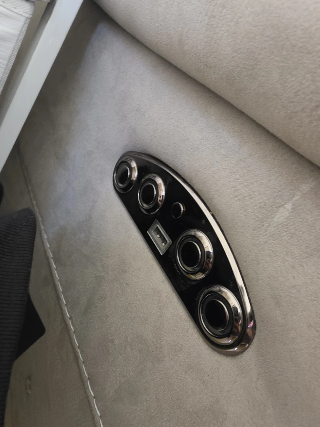 Light Gray Recliner Chair with USB Ports - photo 2