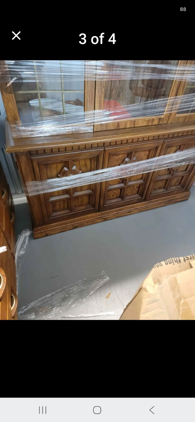 Wooden China Cabinet with Glass Doors - photo 4