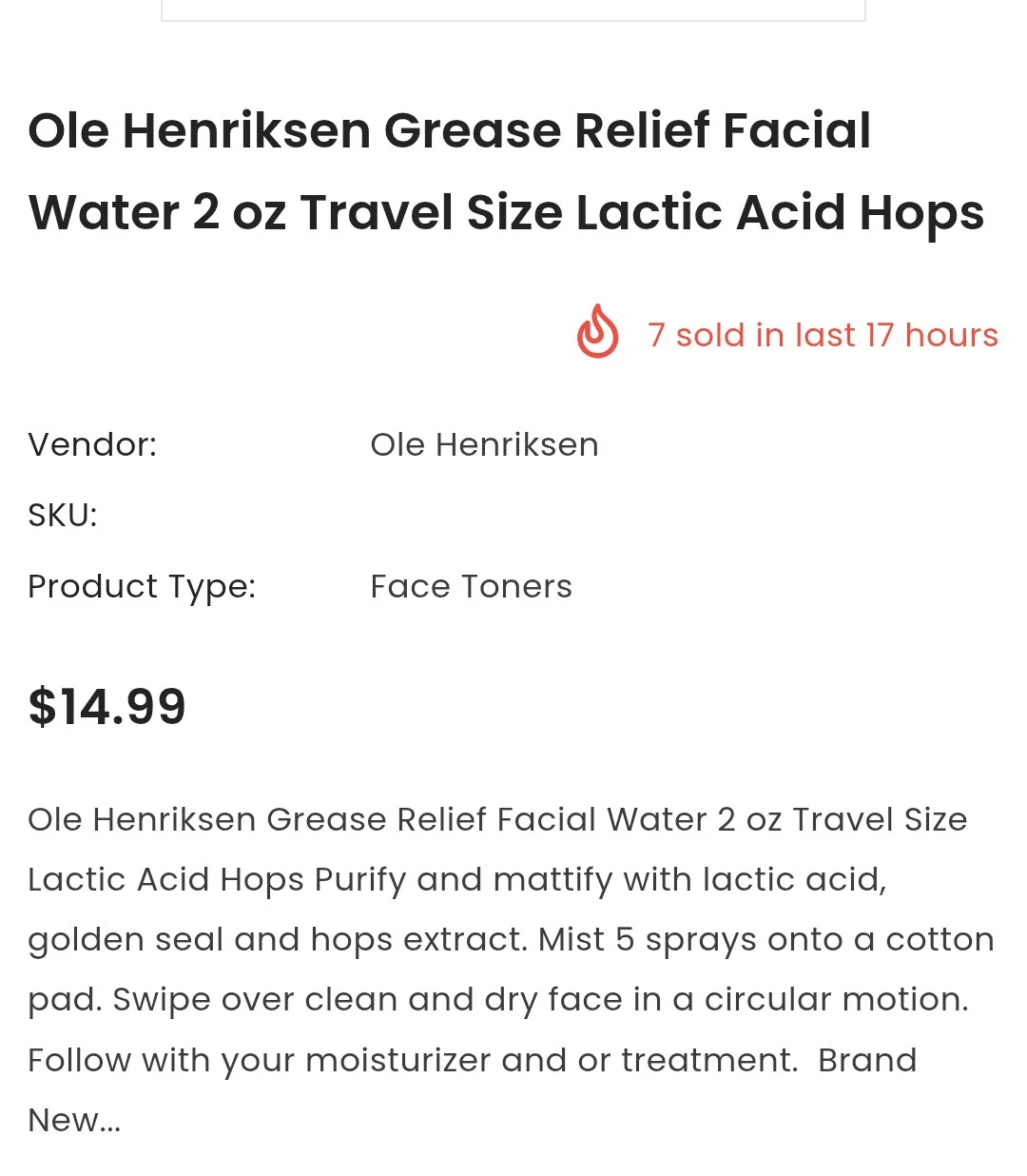 Ole Henriksen Grease Relief Facial Water 4 oz - photo 2