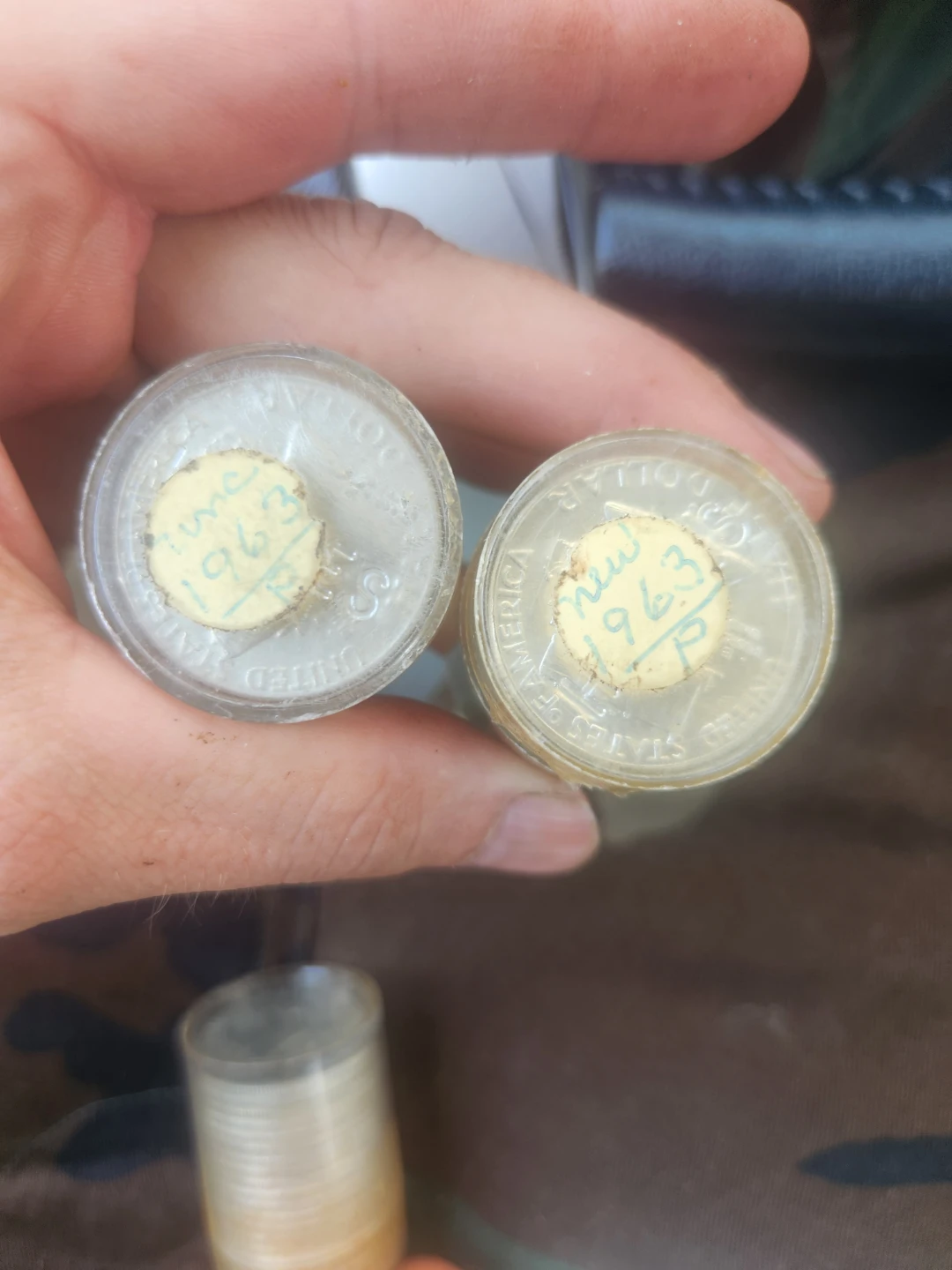 Uncirculated 5 rolls (98) of 1963 Franklin Half Dollar Coins - photo 5