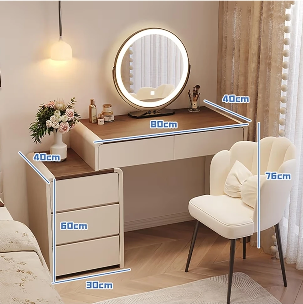 Multifunctional Storage Dressing Table with Mirror - photo 2