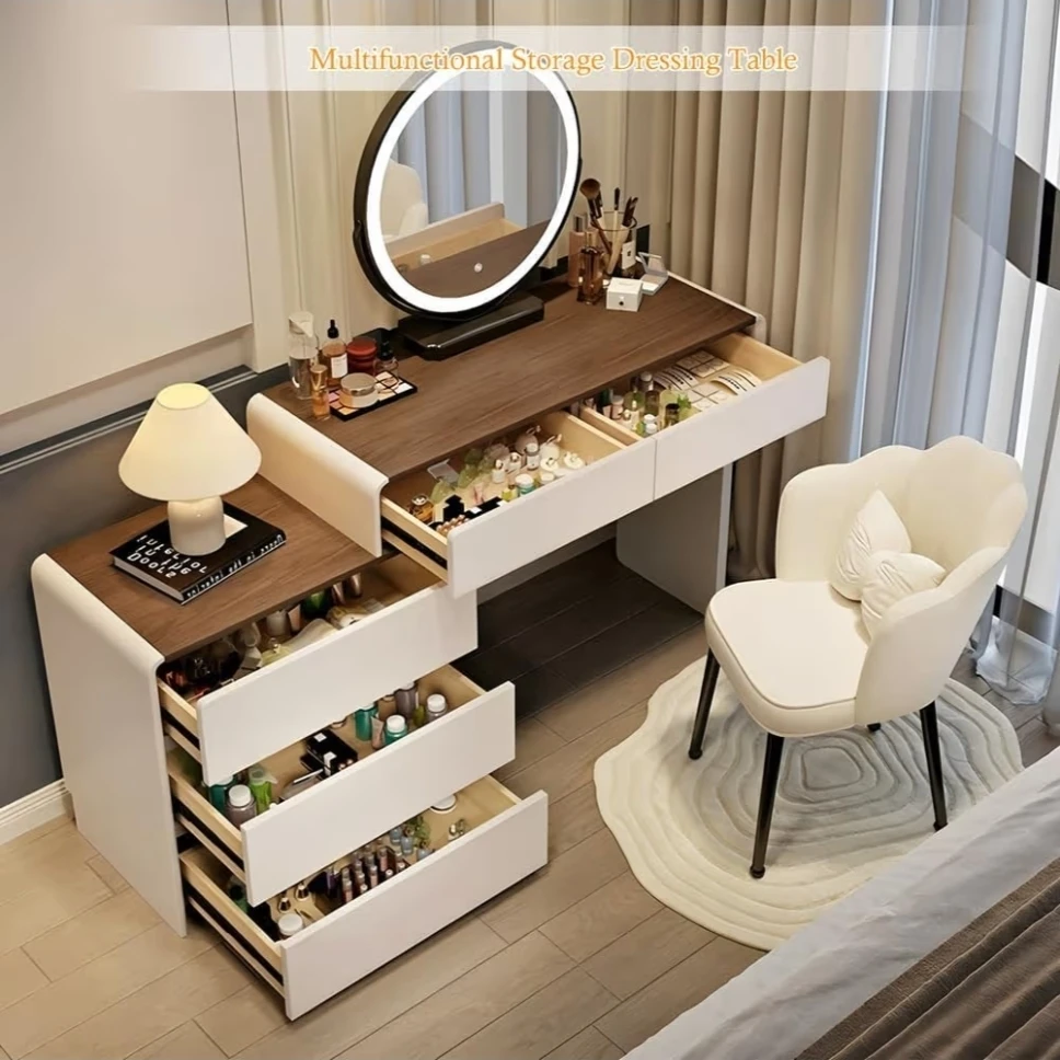 Multifunctional Storage Dressing Table with Mirror - photo 3