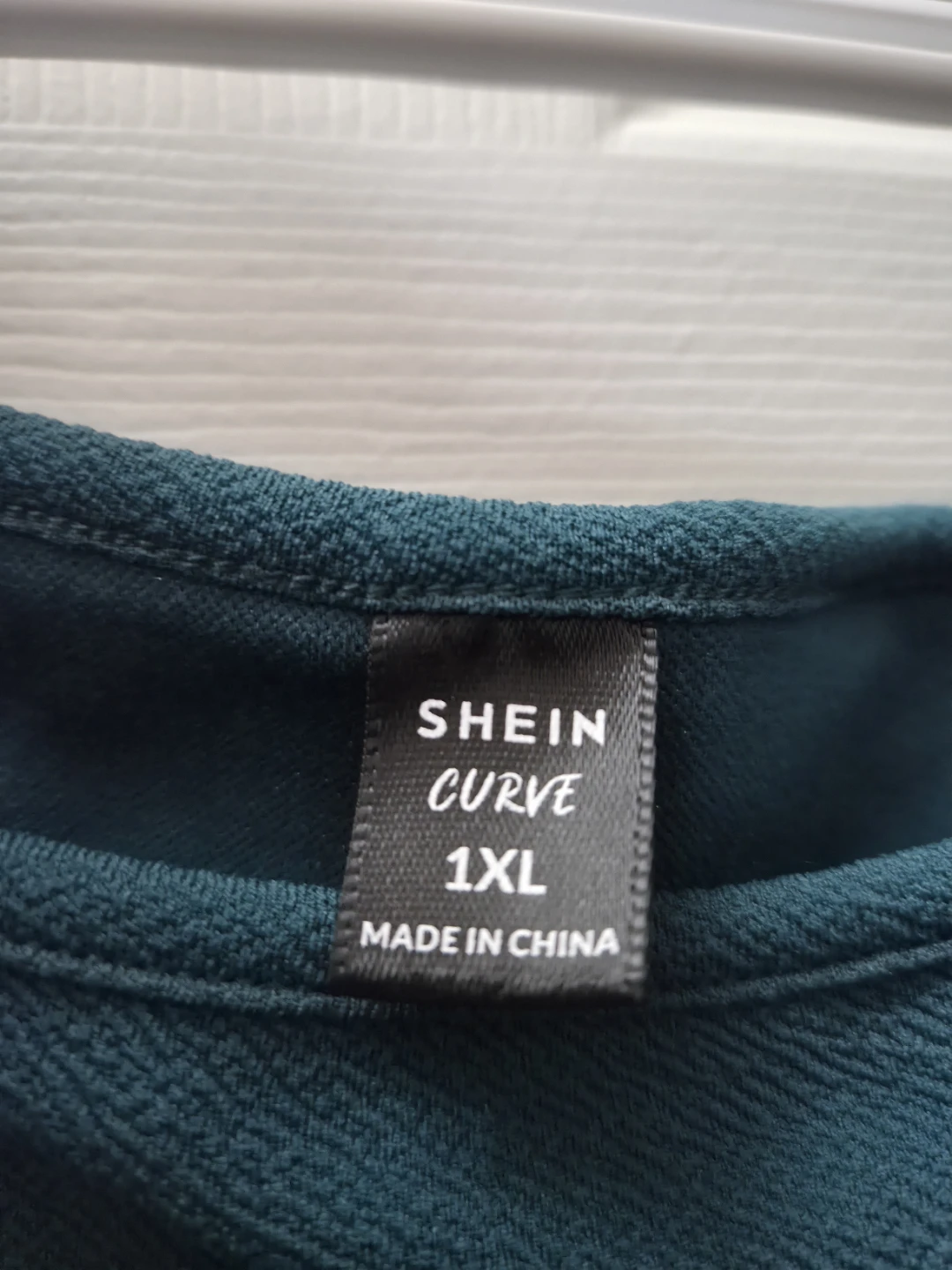 SHEIN CURVE Square Neck Puff Sleeve Top - Teal - photo 3