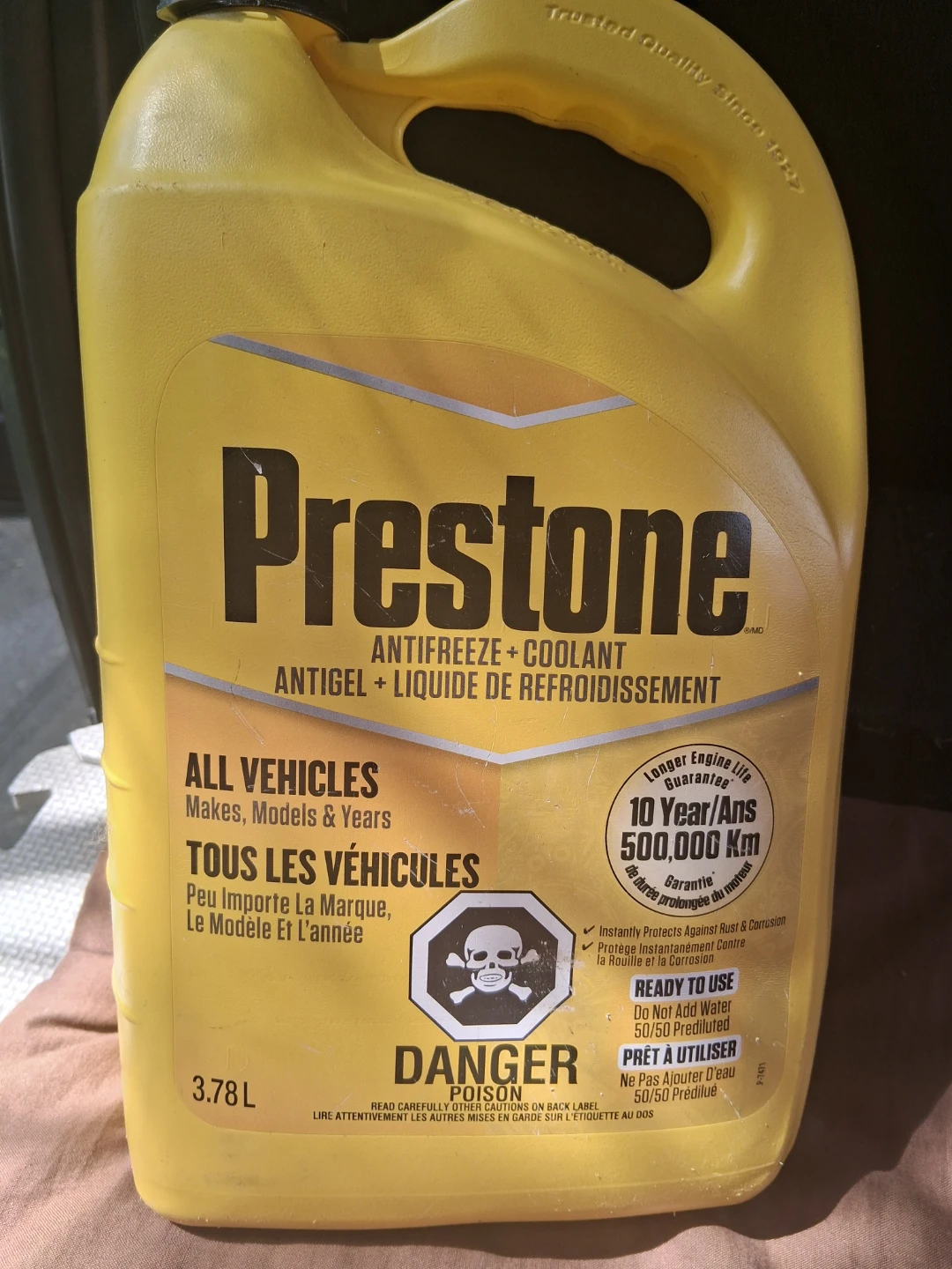 Prestone Antifreeze + Coolant 3.78L