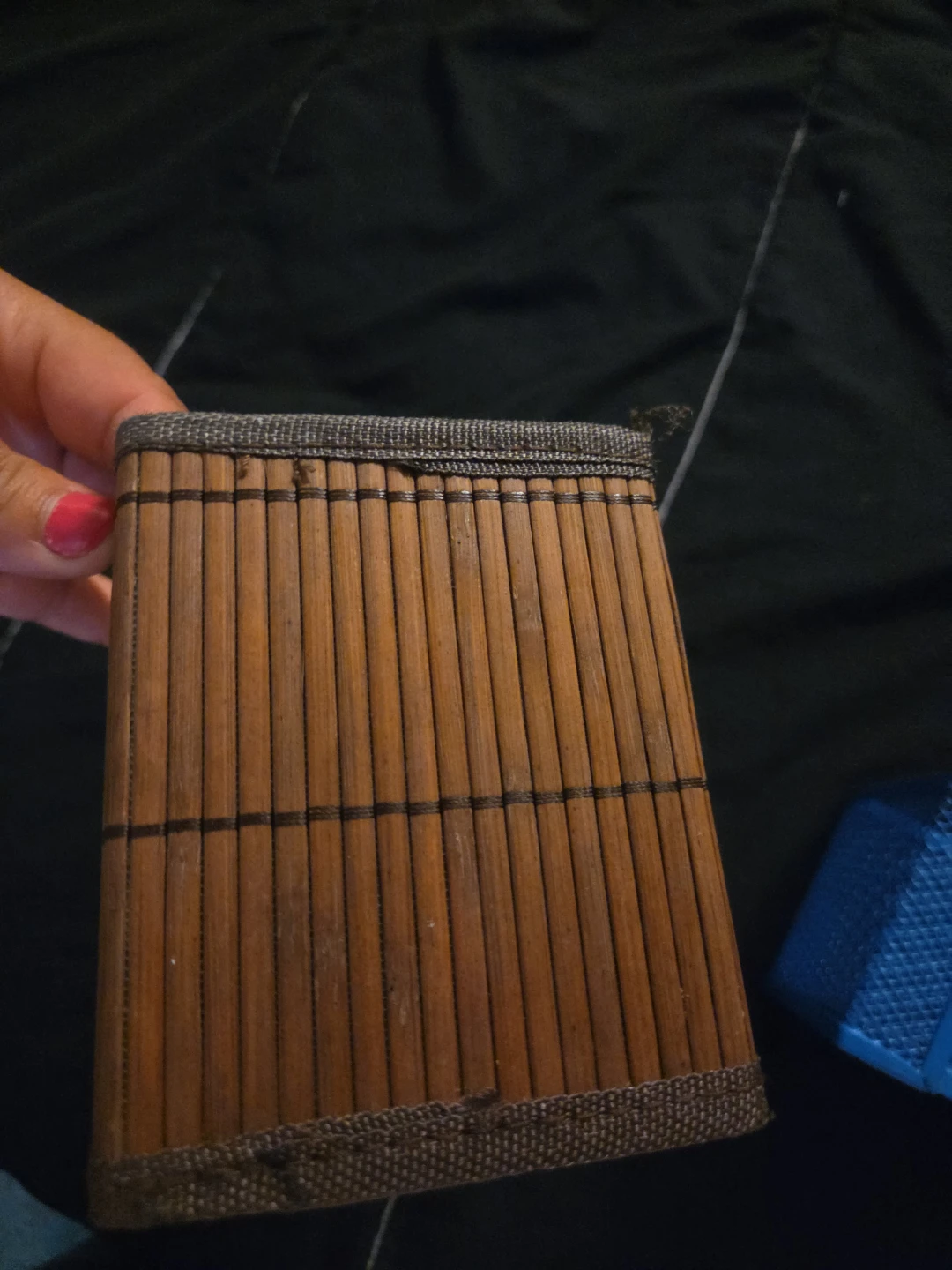 Bamboo and Fabric Storage Cube