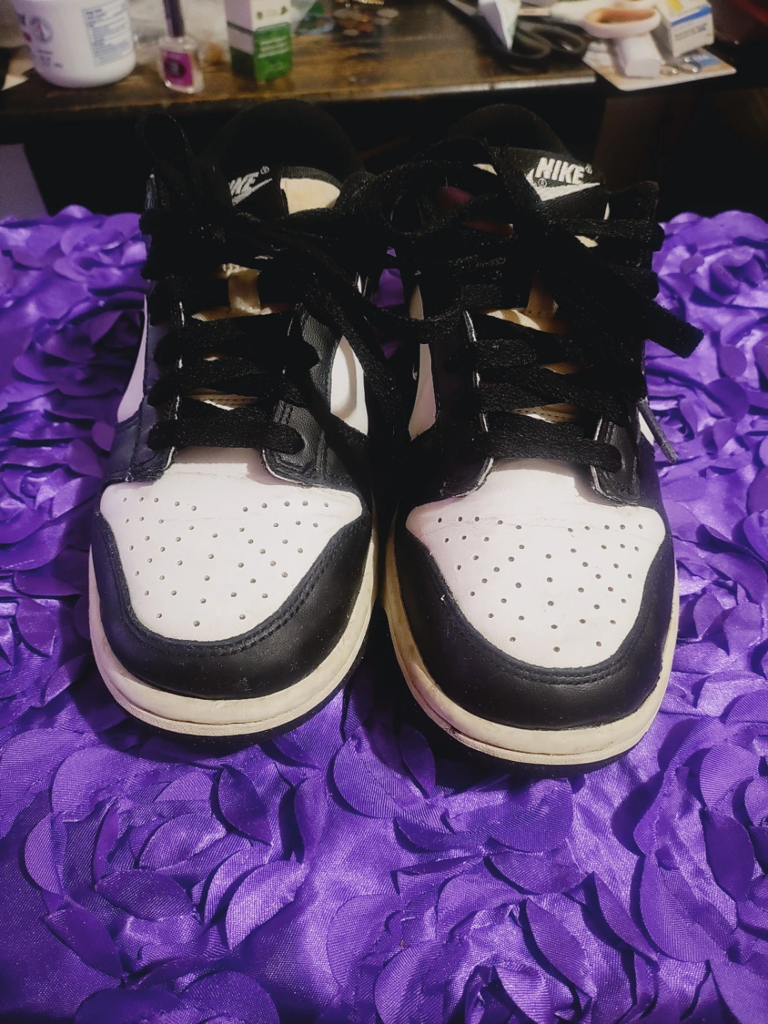 Nike Dunk Low "Panda" Sneakers black and white US size 5 used