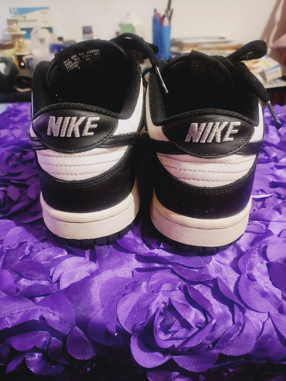 Nike Dunk Low "Panda" Sneakers black and white US size 5 used - photo 3