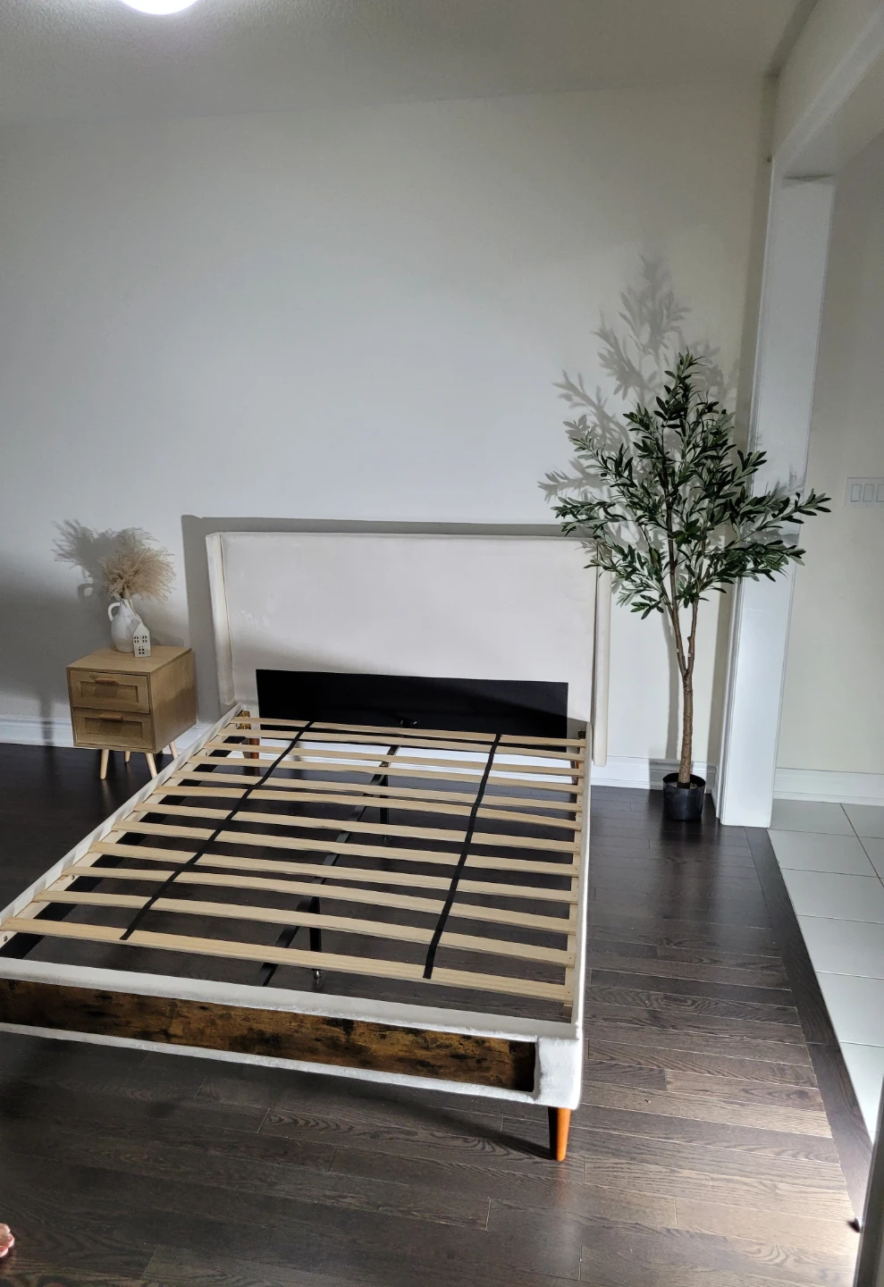 Queen Bed Frame with Upholstered Headboard - photo 2
