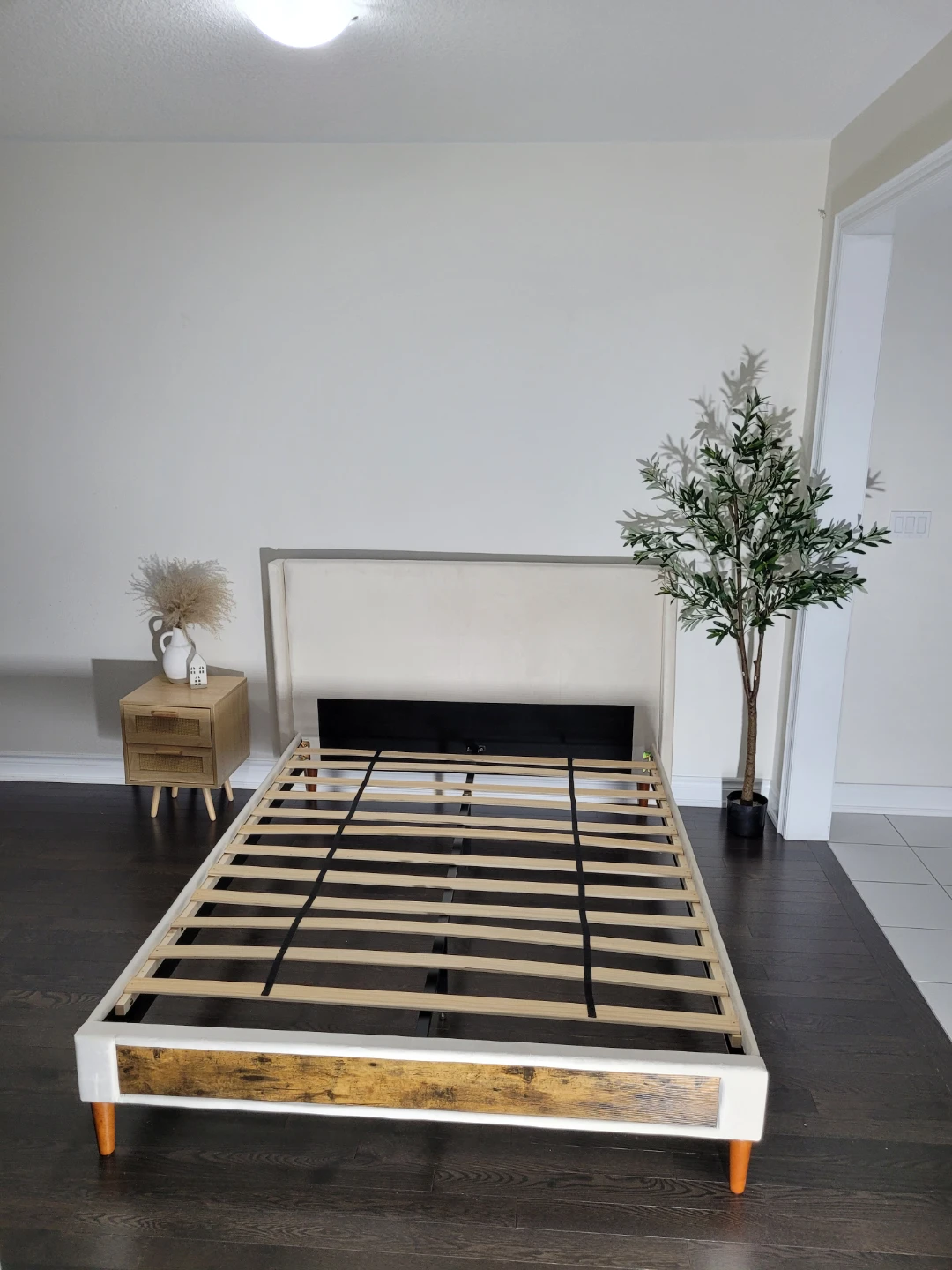 Queen Bed Frame with Upholstered Headboard - photo 3
