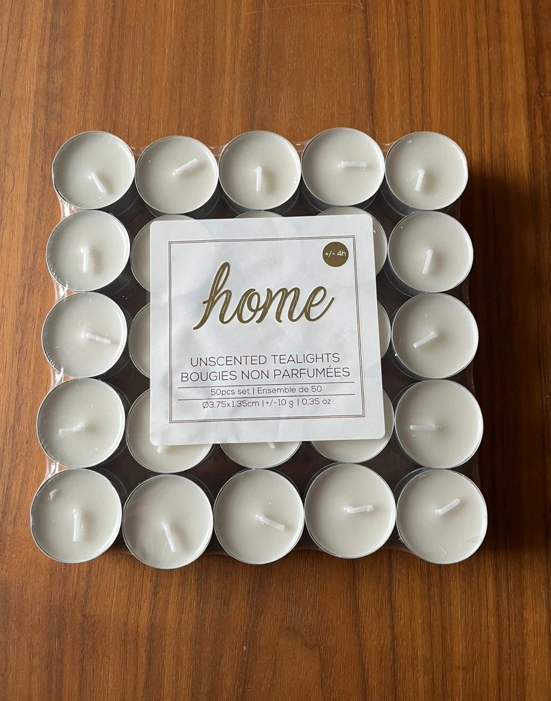 Unscented Tea-light Candles - 50 pcs