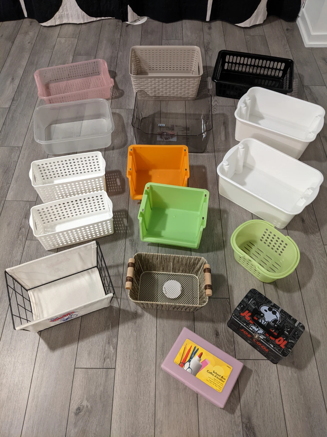 Assorted Storage Bins