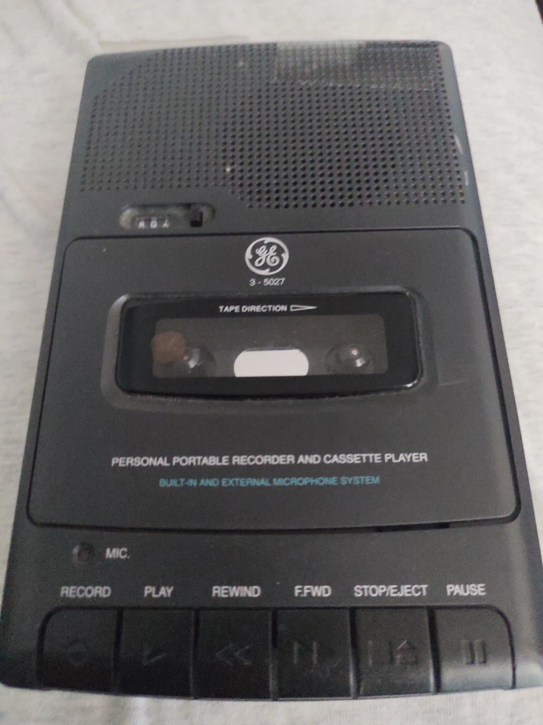GE Personal Portable Recorder and Cassette Player 3-5027