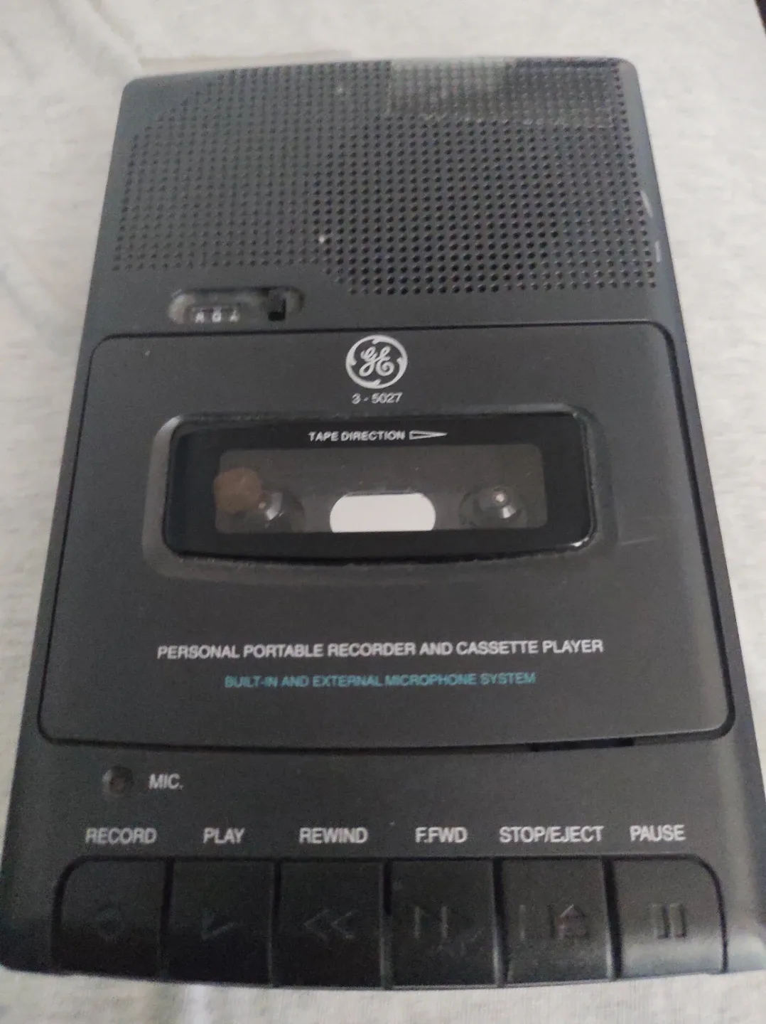 GE Personal Portable Recorder and Cassette Player 3-5027