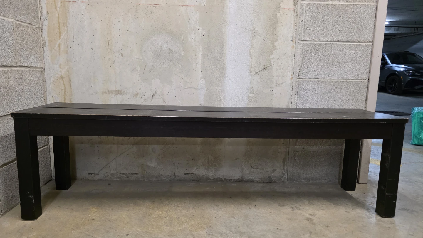 Black Wooden Bench