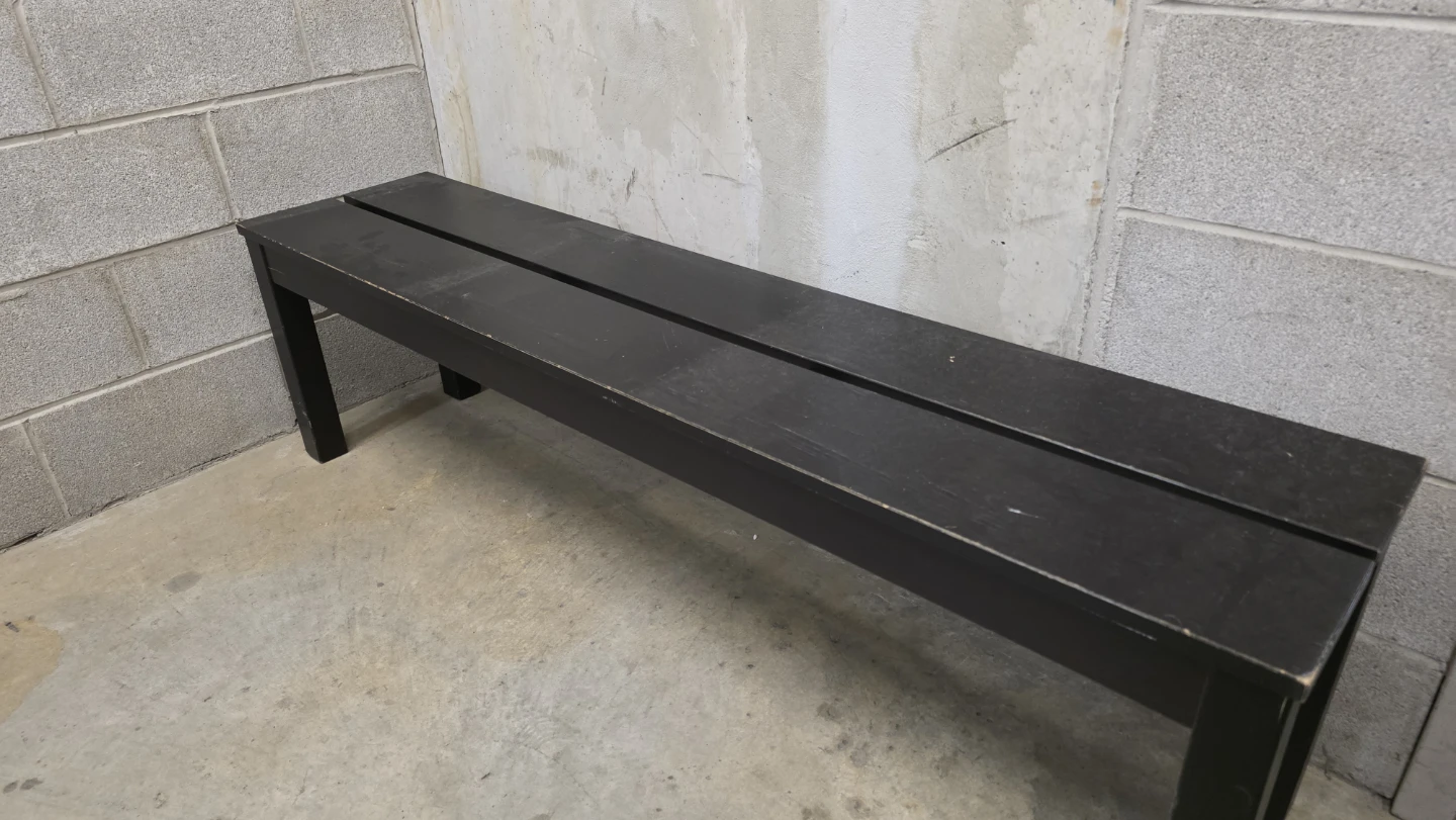 Black Wooden Bench - photo 2