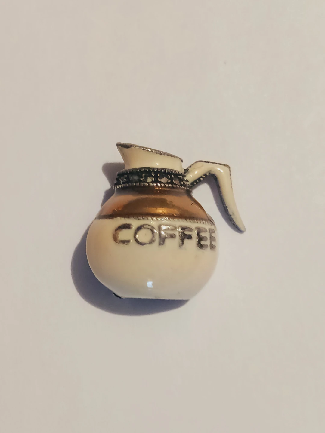 Judith Jack 925 Sterling Silver 925 Coffee Pot Brooch