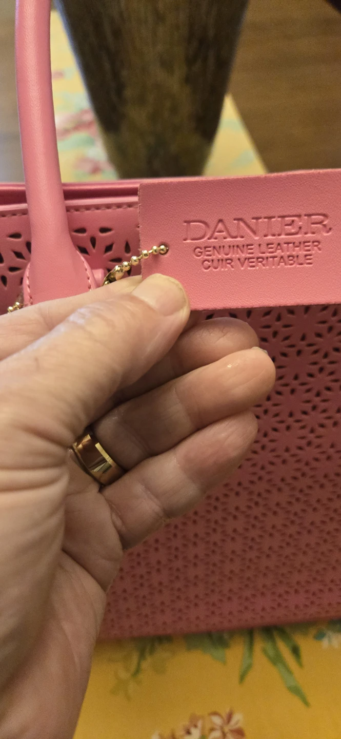 Danier Pink Genuine Leather Tote Bag