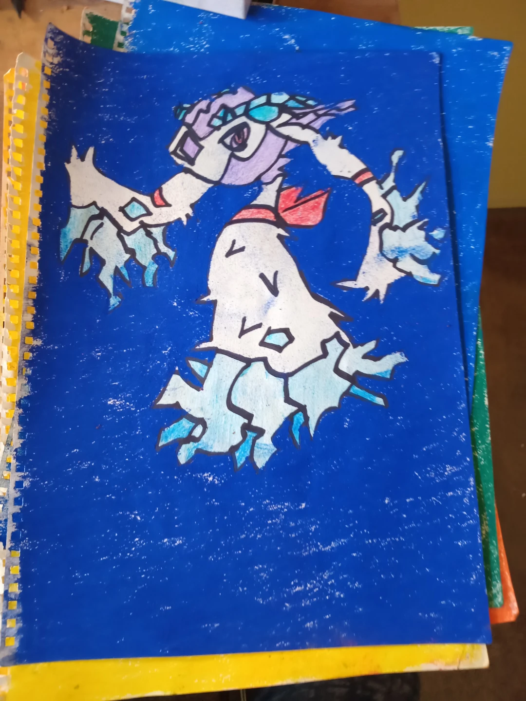 DARK BLUE BACKGROUND MEGA FLOGRASS DRAWING - photo 2