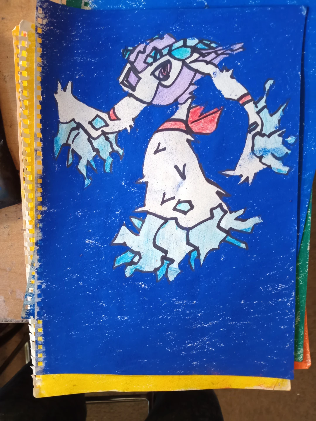 DARK BLUE BACKGROUND MEGA FLOGRASS DRAWING - photo 3