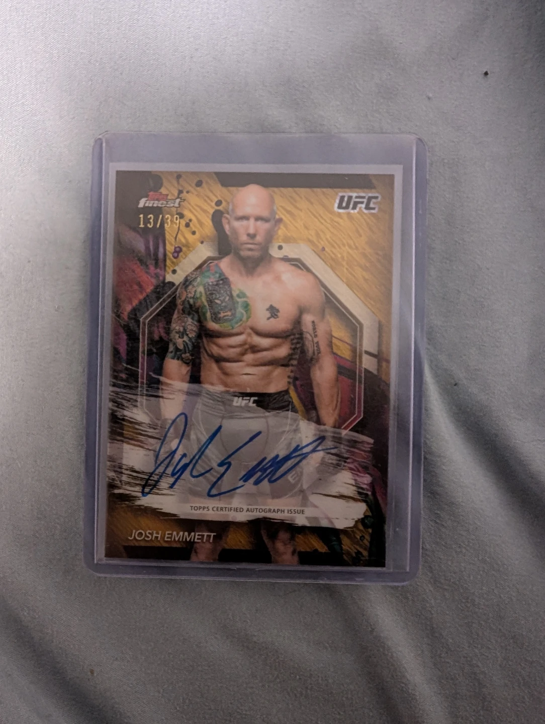 Josh Emmett gold refractor numbered to 39