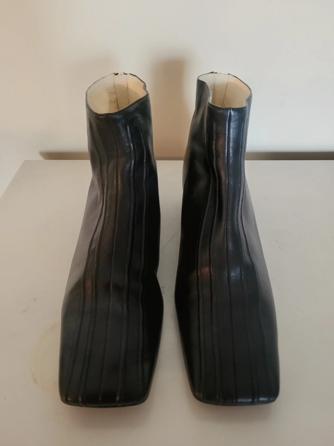Chanel Black Leather Ankle Boots Size 40⚽