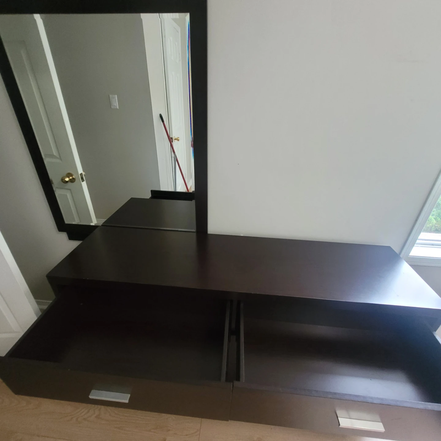 Dark Brown Dresser with Mirror - photo 3