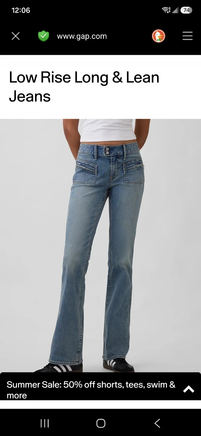 GAP Low Rise Long & Lean Jeans - Size 35 - photo 3