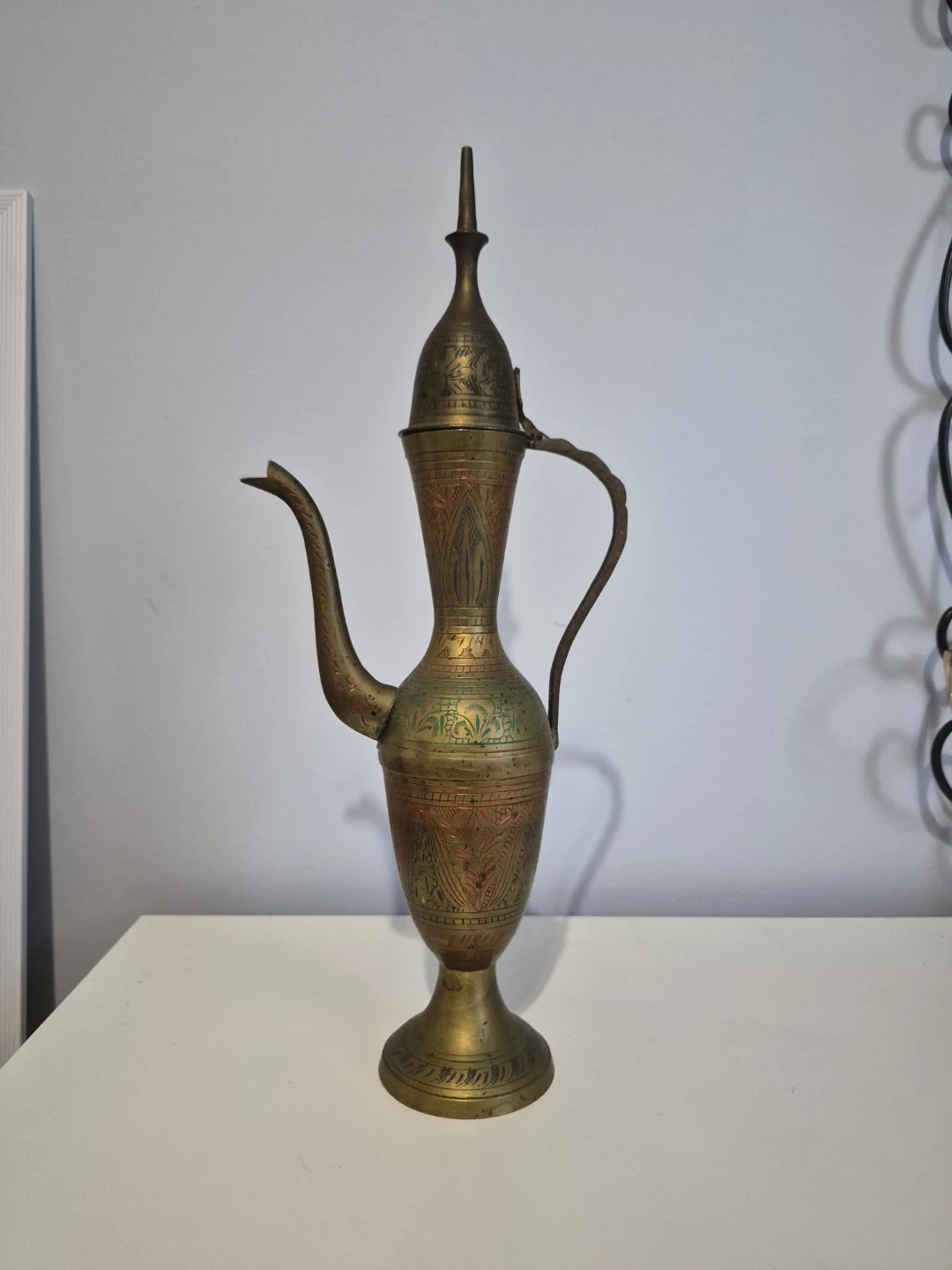 Vintage Brass Dallah Coffee Pot