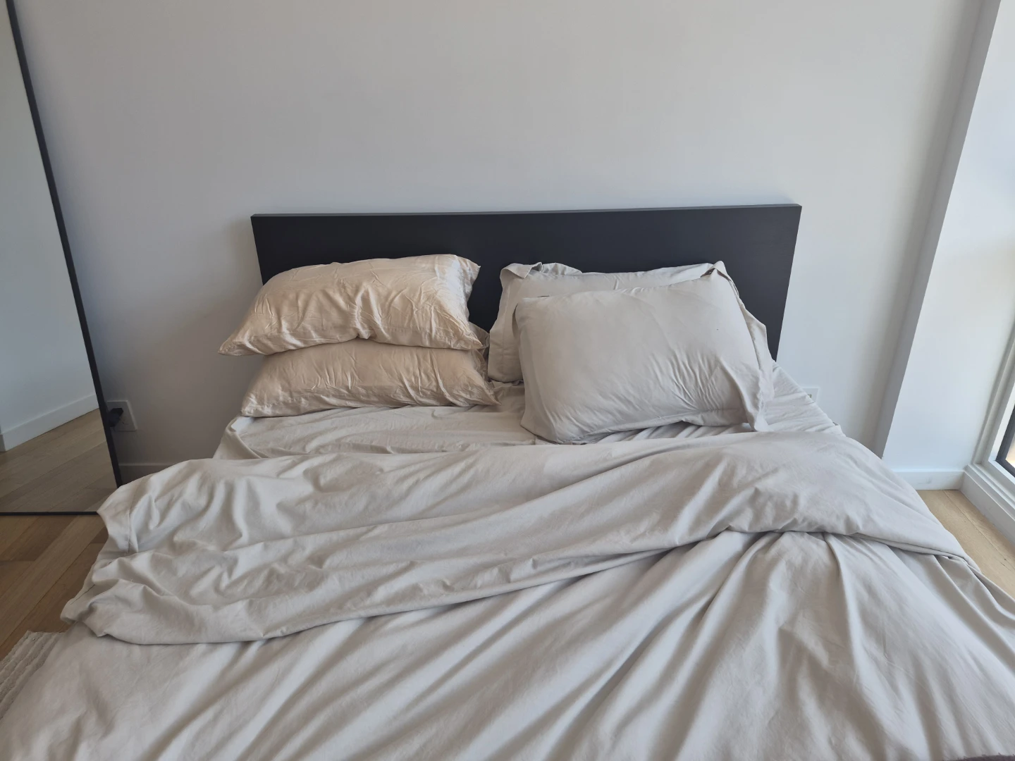 Black Platform Bed Frame with Storage Drawers