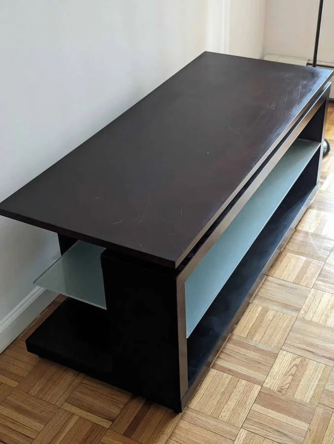 West Elm TV Stand Shelf Console Table - photo 3