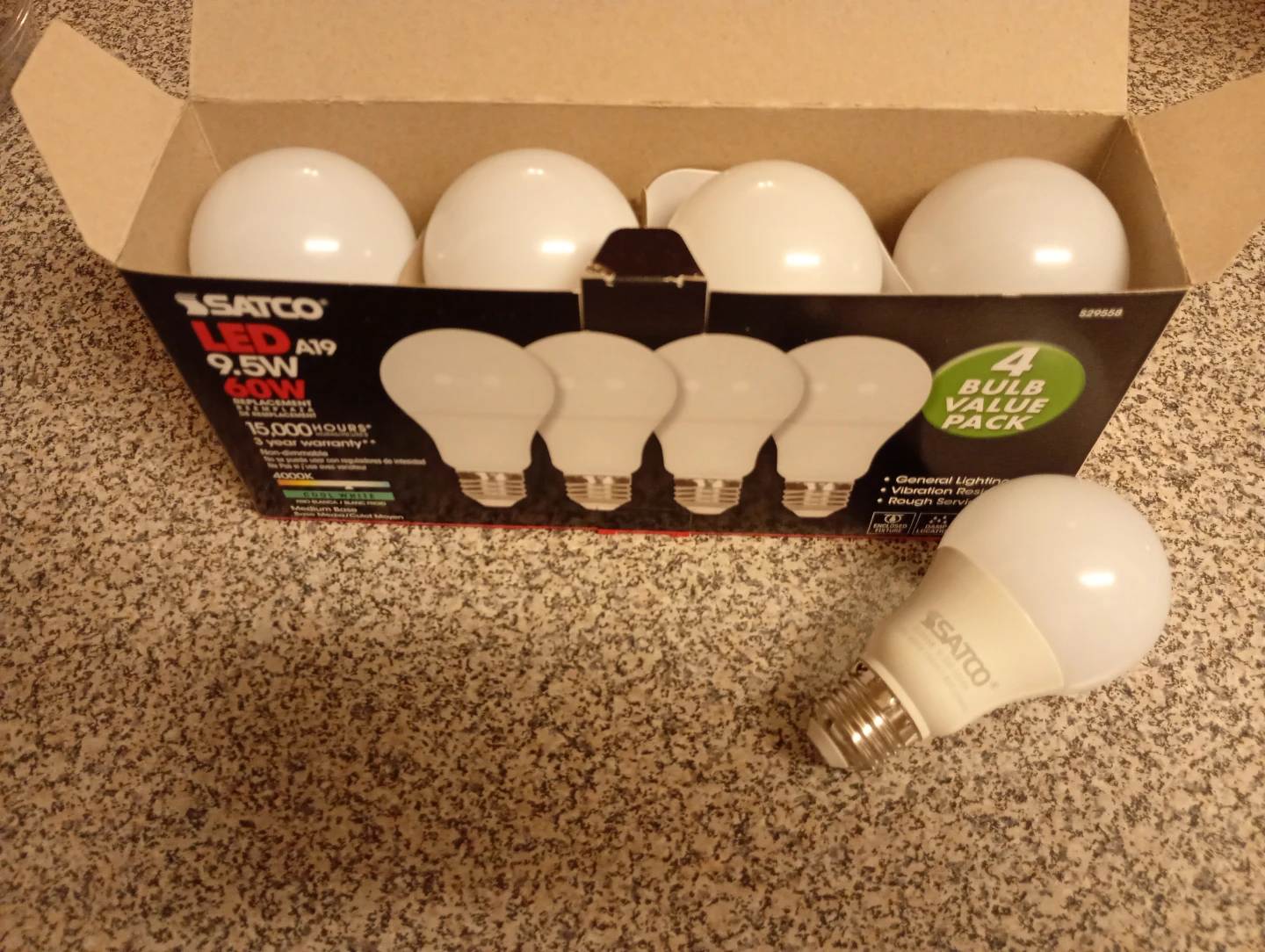 SATCO A19 LED Light Bulbs - 4 Pack - photo 3