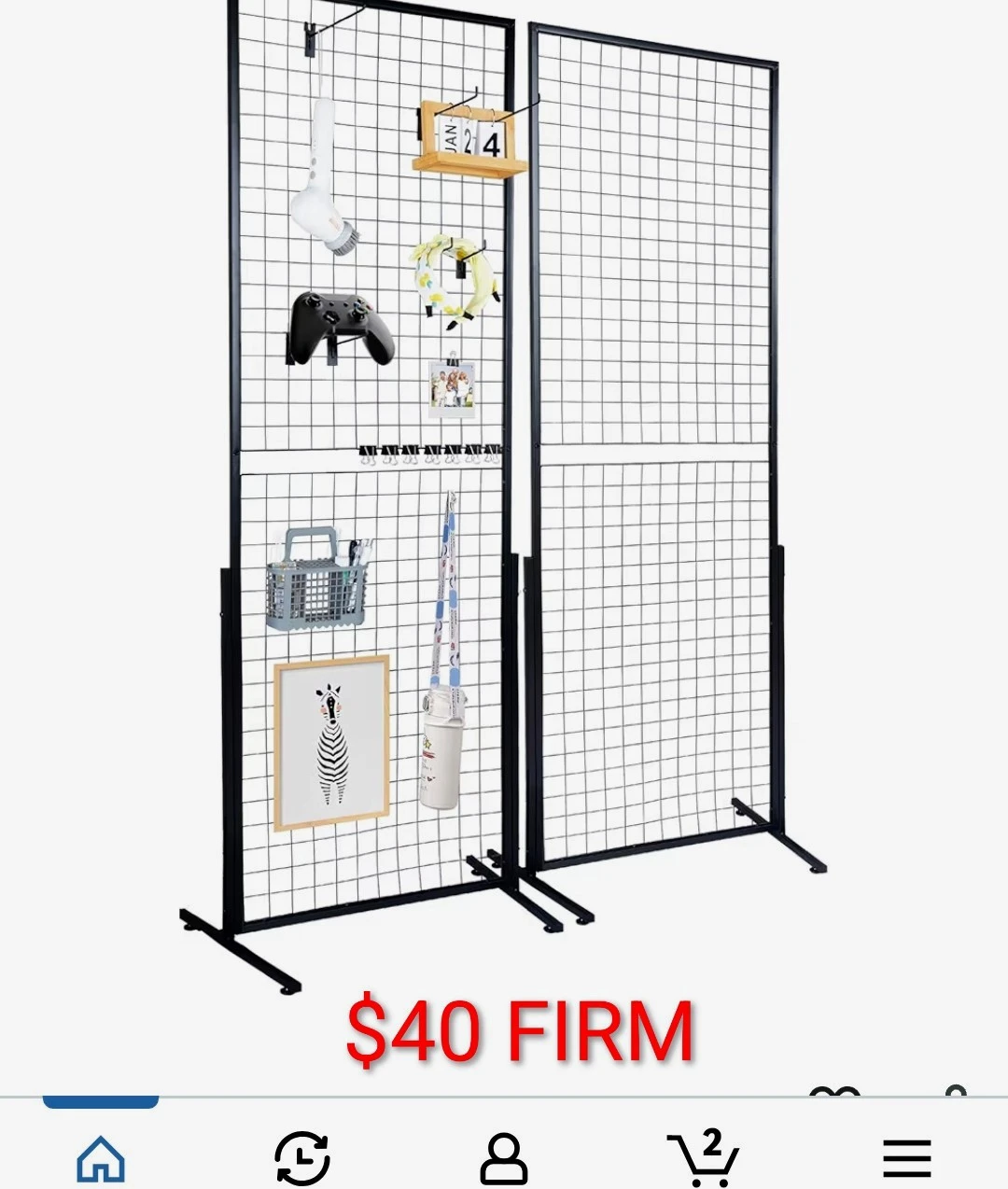 Black Grid Display Panels