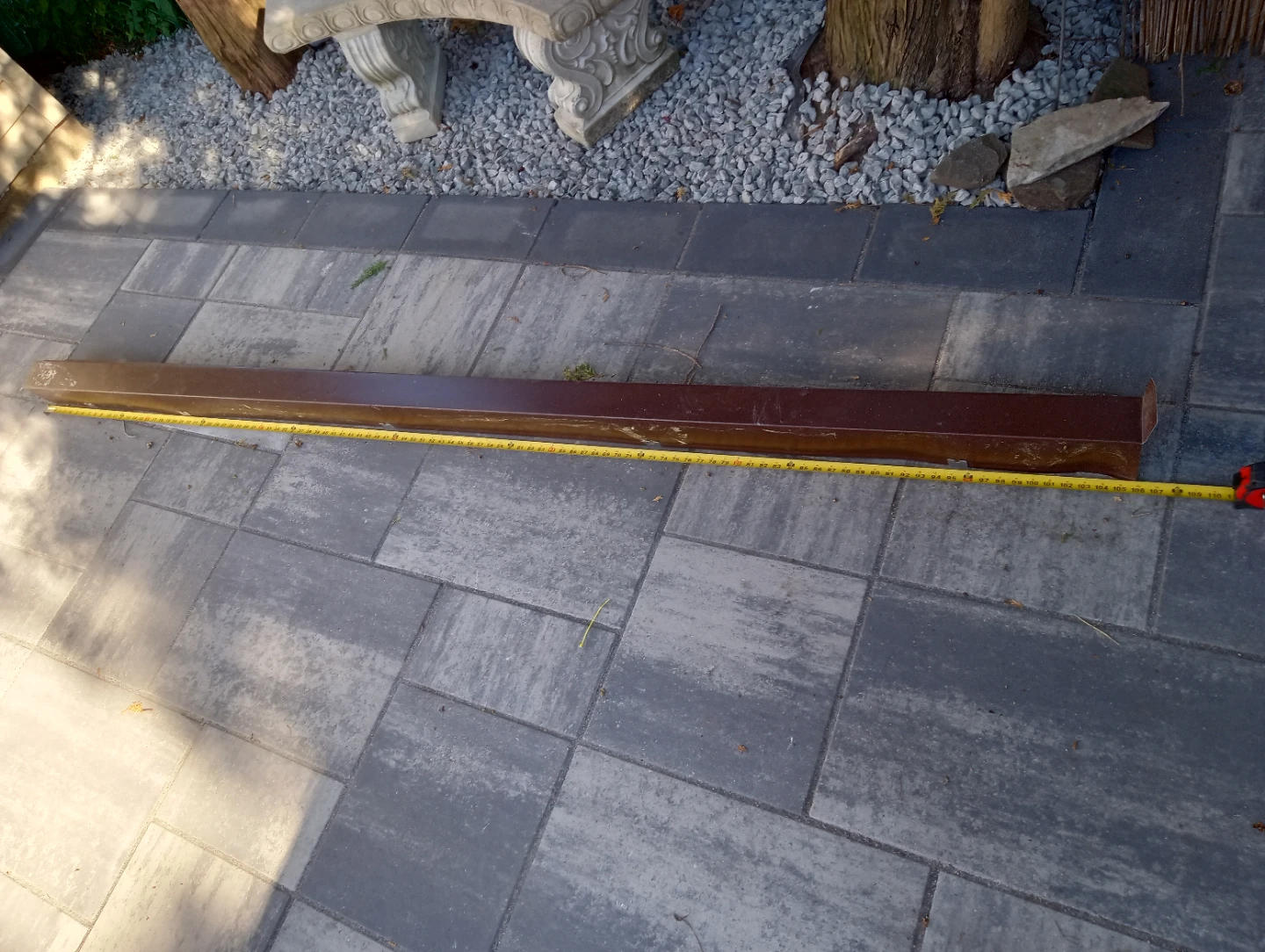 Brown Metal Gutter Section 8 feet 9 inch long x 5 inch deep - photo 5