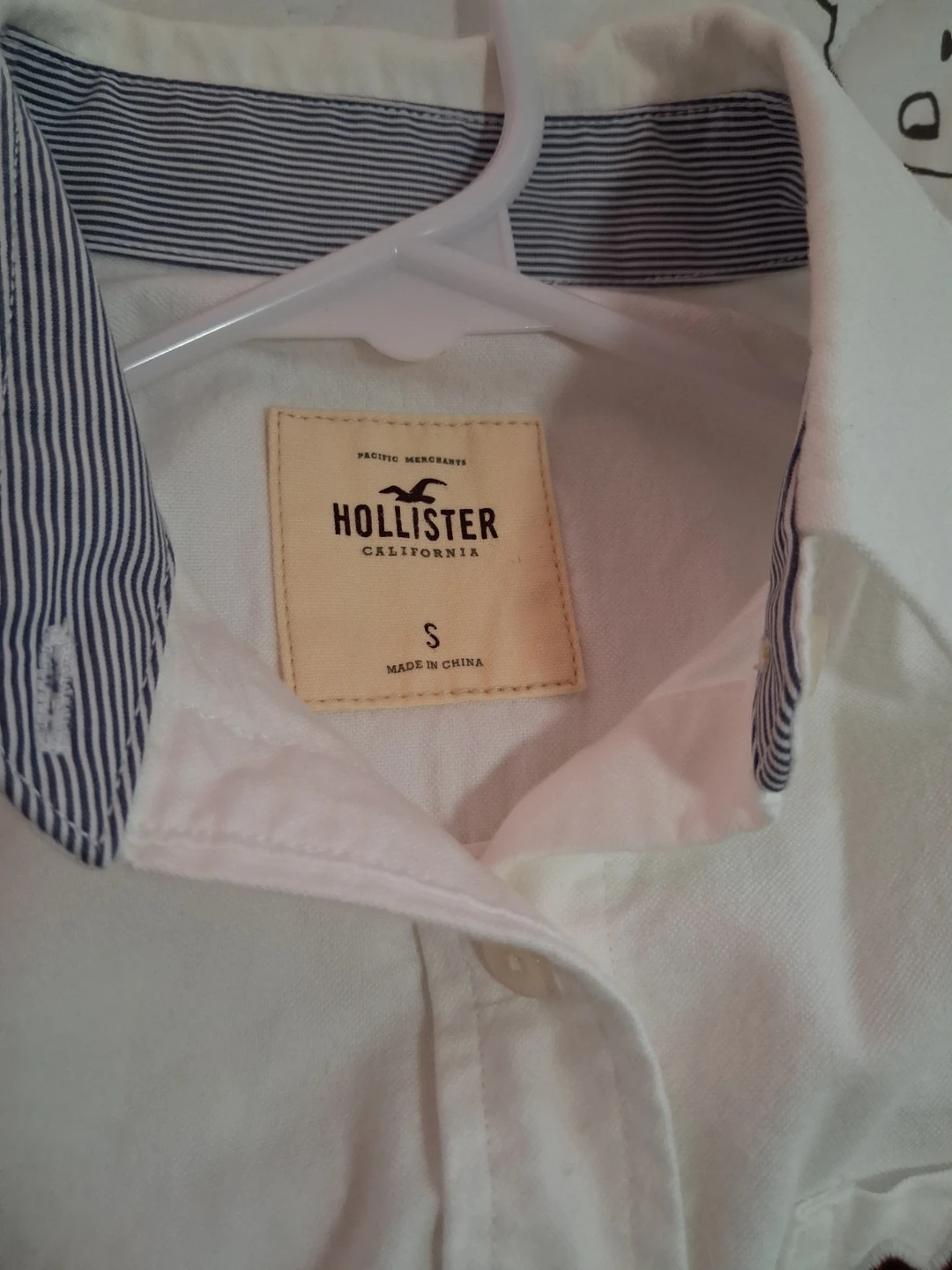 Hollister White Button-Up Shirt Size S - photo 2