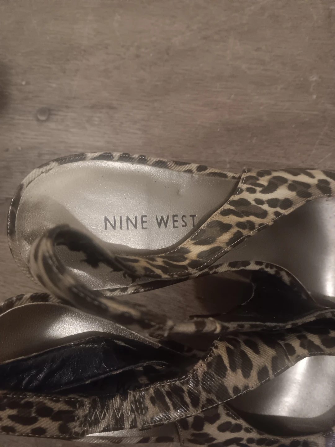 Nine West Leopard Print Heels Size 8